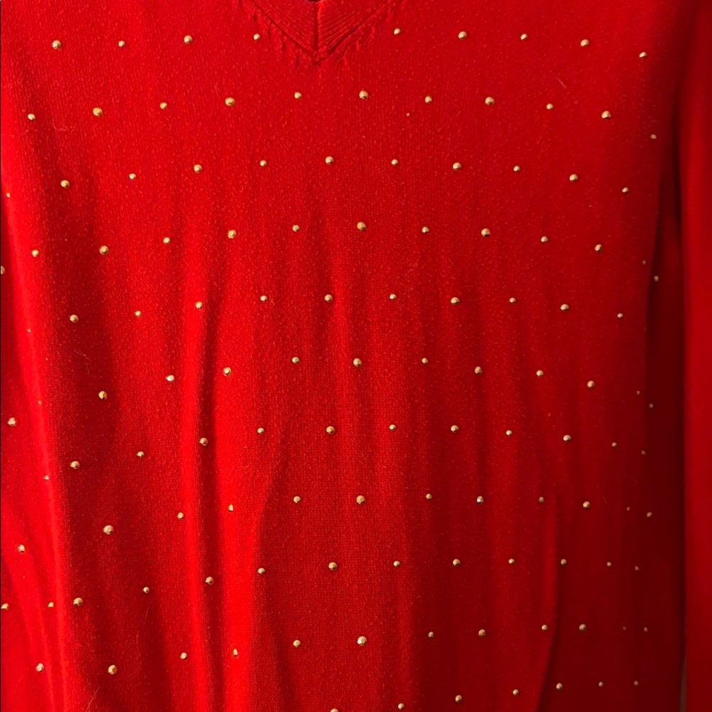 Tommy Hilfiger Red Sparkly Sweater - Picture 4 of 7